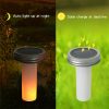 Solar Mason Jar with 12 LED Flame Lights Creative Glass Jar Lid Outdoor Decorative Garden Lantern