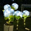 Realistic Hydrangea Solar Garden Stake Light Waterproof Outdoor LED Lawn Decor