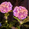 Realistic Hydrangea Solar Garden Stake Light Waterproof Outdoor LED Lawn Decor