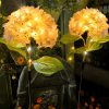 Realistic Hydrangea Solar Garden Stake Light Waterproof Outdoor LED Lawn Decor